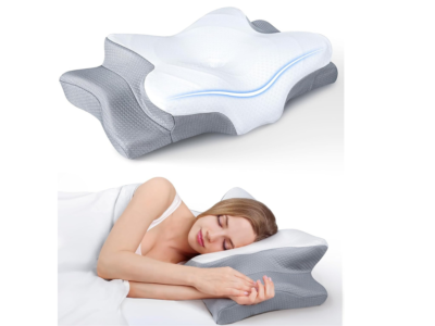 Ergonomic Contour Sleep Pillow (Cooling Cover)