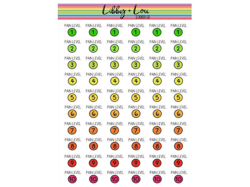 Pain Pattern Sticker Tracker
