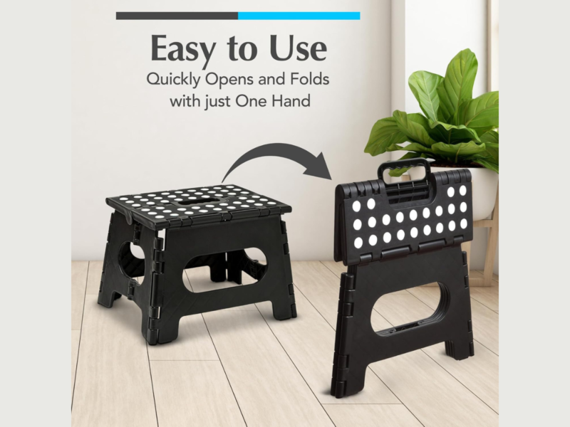 Lightweight Folding Step Stool (Compact & Non-Slip)