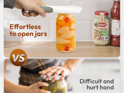Easy-Grip Jar & Bottle Opener (Under-Cabinet Option)